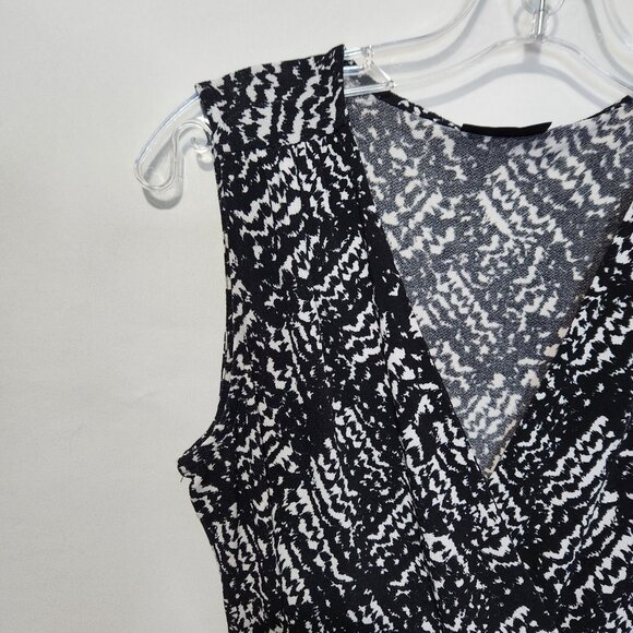 Apt 9 Printed Knit Sleeveless Faux Wrap Dress Size XS - Picture 8 of 11